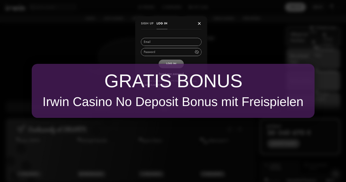 Irwin Casino No Deposit Bonus Deutschland 2026 | Exklusiver Test